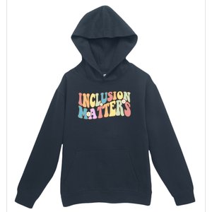 Inclusion Matters Autism Awareness Retro Floral Urban Pullover Hoodie