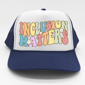 Inclusion Matters Autism Awareness Retro Floral Trucker Hat