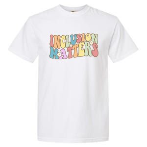 Inclusion Matters Autism Awareness Retro Floral Garment-Dyed Heavyweight T-Shirt