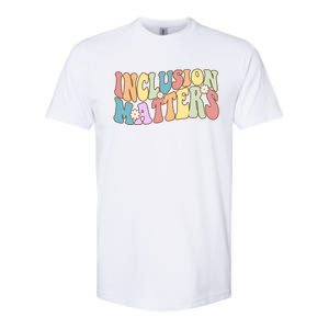 Inclusion Matters Autism Awareness Retro Floral Softstyle CVC T-Shirt