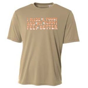 I Made A Poopy And My Tummy Felt Better Adult Funny Meme Cooling Performance Crew T-Shirt