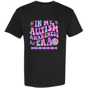 In My Autism Awareness Era Retro Disco In April We Wear Blue Garment-Dyed Heavyweight T-Shirt