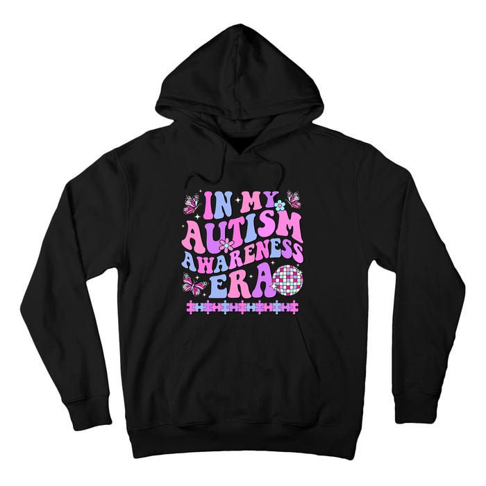 In My Autism Awareness Era Retro Disco In April We Wear Blue Tall Hoodie