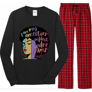 I'm My Ancestors' Wildest Dreams Black History Gift Long Sleeve Pajama Set