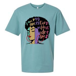 I'm My Ancestors' Wildest Dreams Black History Gift Sueded Cloud Jersey T-Shirt