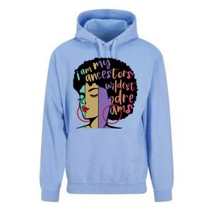 I'm My Ancestors' Wildest Dreams Black History Gift Unisex Surf Hoodie