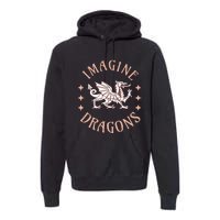 Imagine Magical And Mythical Fantasy Dragons For Premium Hoodie