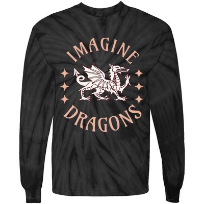 Imagine Magical And Mythical Fantasy Dragons For Tie-Dye Long Sleeve Shirt