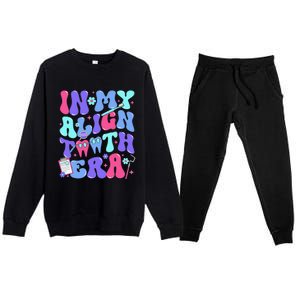 In My Align Teeth Era Dental Hygienist Dental Hygiene Month Premium Crewneck Sweatsuit Set