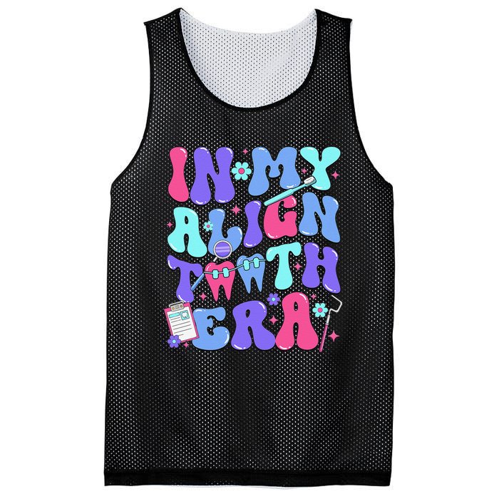 In My Align Teeth Era Dental Hygienist Dental Hygiene Month Mesh Reversible Basketball Jersey Tank