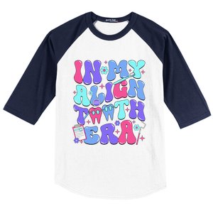 In My Align Teeth Era Dental Hygienist Dental Hygiene Month Baseball Sleeve Shirt