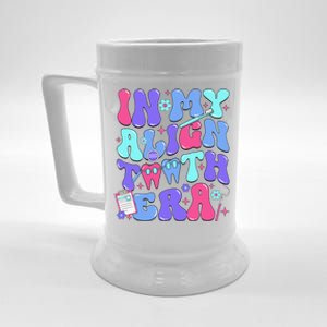 In My Align Teeth Era Dental Hygienist Dental Hygiene Month Beer Stein