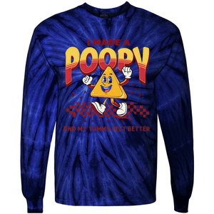 I Made A Poopy And My Tummy Felt Better Adult Humor Meme Tie-Dye Long Sleeve Shirt