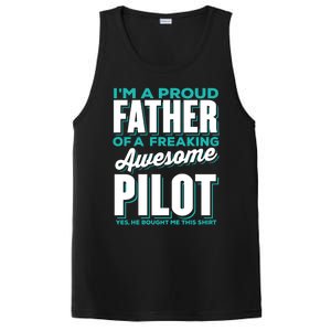 I M A Proud Father Of A Freaking Awesome Pilot Fathers Day Gift PosiCharge Competitor Tank