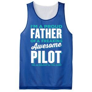 I M A Proud Father Of A Freaking Awesome Pilot Fathers Day Gift Mesh Reversible Basketball Jersey Tank