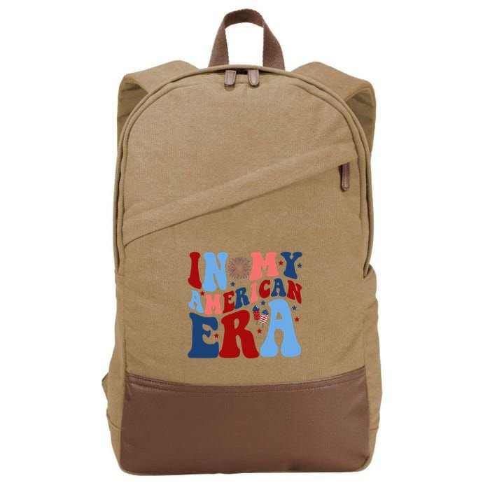 In My American Era Festive 4th Of July Summer Cotton Canvas Backpack