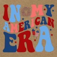 In My American Era Festive 4th Of July Summer Cotton Canvas Backpack