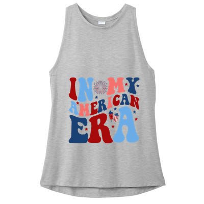 In My American Era Festive 4th Of July Summer Ladies PosiCharge Tri-Blend Wicking Tank