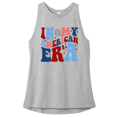 In My American Era Festive 4th Of July Summer Ladies PosiCharge Tri-Blend Wicking Tank