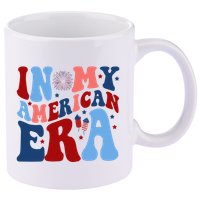 In My American Era Festive 4th Of July Summer 11oz C Handle Ceramic Mug