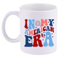 In My American Era Festive 4th Of July Summer 11oz C Handle Ceramic Mug