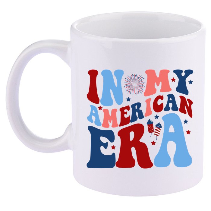 In My American Era Festive 4th Of July Summer 11oz C Handle Ceramic Mug