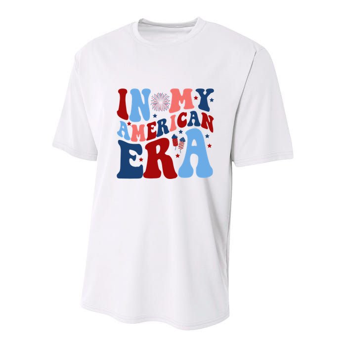 In My American Era Festive 4th Of July Summer Youth Performance Sprint T-Shirt