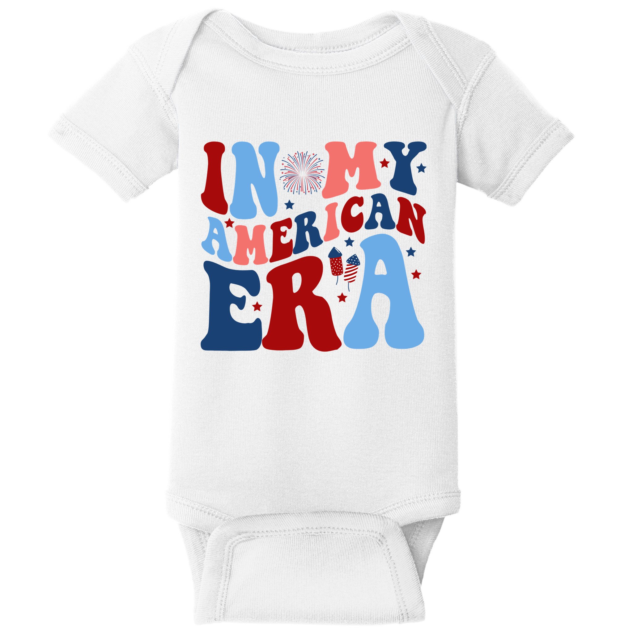 In My American Era Festive 4th Of July Summer Baby Bodysuit