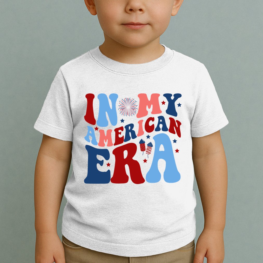 In My American Era Festive 4th Of July Summer Toddler T-Shirt