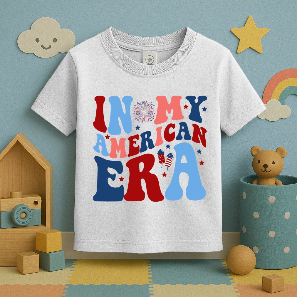 In My American Era Festive 4th Of July Summer Toddler T-Shirt