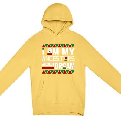 I'm My Ancestors Wildest Dream Black History Month Gift Premium Pullover Hoodie