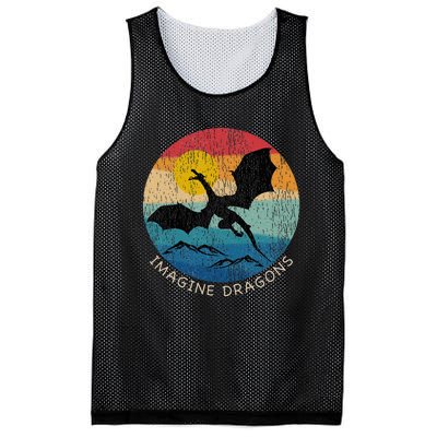 Imagine Magical And Mythical Fantasy Dragons Mesh Reversible Basketball Jersey Tank