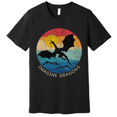 Imagine Magical And Mythical Fantasy Dragons Premium T-Shirt