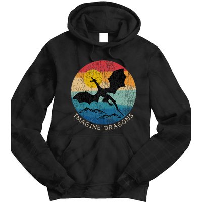 Imagine Magical And Mythical Fantasy Dragons Tie Dye Hoodie