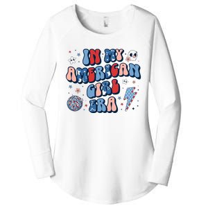 In My American Girl Era Retro 4th Of July Fourth Groovy Women's Perfect Tri Tunic Long Sleeve Shirt