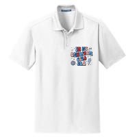 In My American Girl Era Retro 4th Of July Fourth Groovy Dry Zone Grid Polo