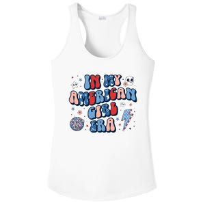 In My American Girl Era Retro 4th Of July Fourth Groovy Ladies PosiCharge Competitor Racerback Tank