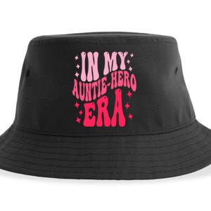 In My Auntie Hero Era Groovy Aunt Mothers Day Sustainable Bucket Hat