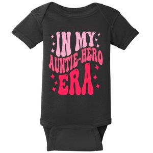 In My Auntie Hero Era Groovy Aunt Mothers Day Baby Bodysuit