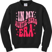 In My Auntie Hero Era Groovy Aunt Mothers Day Kids Sweatshirt