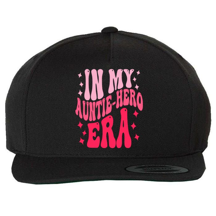 In My Auntie Hero Era Groovy Aunt Mothers Day Wool Snapback Cap