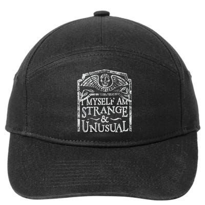 I Myself Am Strange And Unusual 7-Panel Snapback Hat