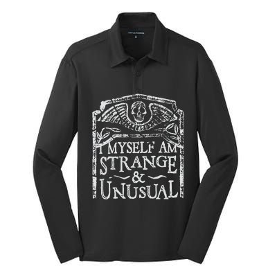 I Myself Am Strange And Unusual Silk Touch Performance Long Sleeve Polo