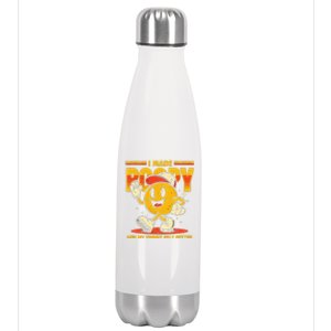 I Made A Poopy And My Tummy Felt Better Adult Humor Meme Stainless Steel Insulated Water Bottle