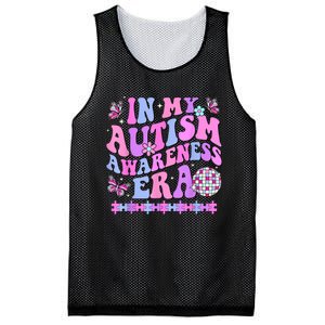 In My Autism Awareness Era Retro Disco In April We Wear Blue Mesh Reversible Basketball Jersey Tank