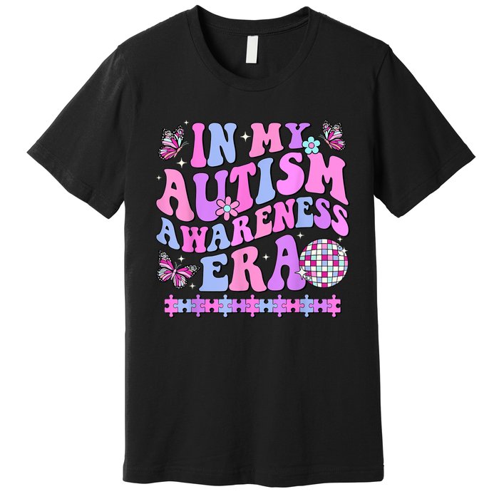 In My Autism Awareness Era Retro Disco In April We Wear Blue Premium T-Shirt