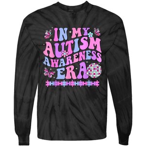 In My Autism Awareness Era Retro Disco In April We Wear Blue Tie-Dye Long Sleeve Shirt