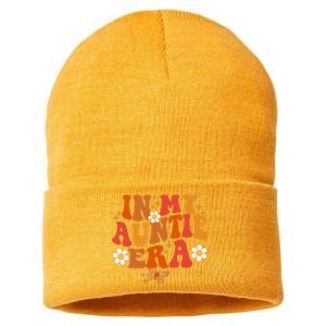 In My Auntie Era Baby Announcement Cute For Cool Auntie Club Sustainable Knit Beanie