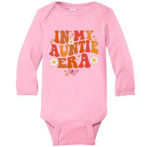 In My Auntie Era Baby Announcement Cute For Cool Auntie Club Baby Long Sleeve Bodysuit