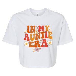 In My Auntie Era Baby Announcement Cute For Cool Auntie Club Bella+Canvas Jersey Crop Tee